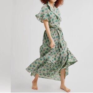 Mille Victoria Maxi Floral Dress in Caribbean Floral size S